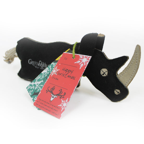 Ronnie the Rhino Eco Dog Toy - The Norfolk Groomshed 